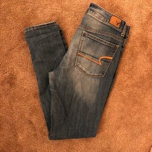 AEO super stretch hi-rise skinny jean jeggings